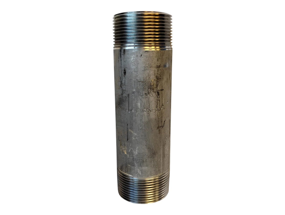 Merit Brass 4024-600 1-1/2" x 6" L MNPT Sch 40 304 Stainless Steel Pipe Nipple
