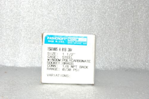 ASCROFT 15W005H01B 30 PRESSURE GAUGE