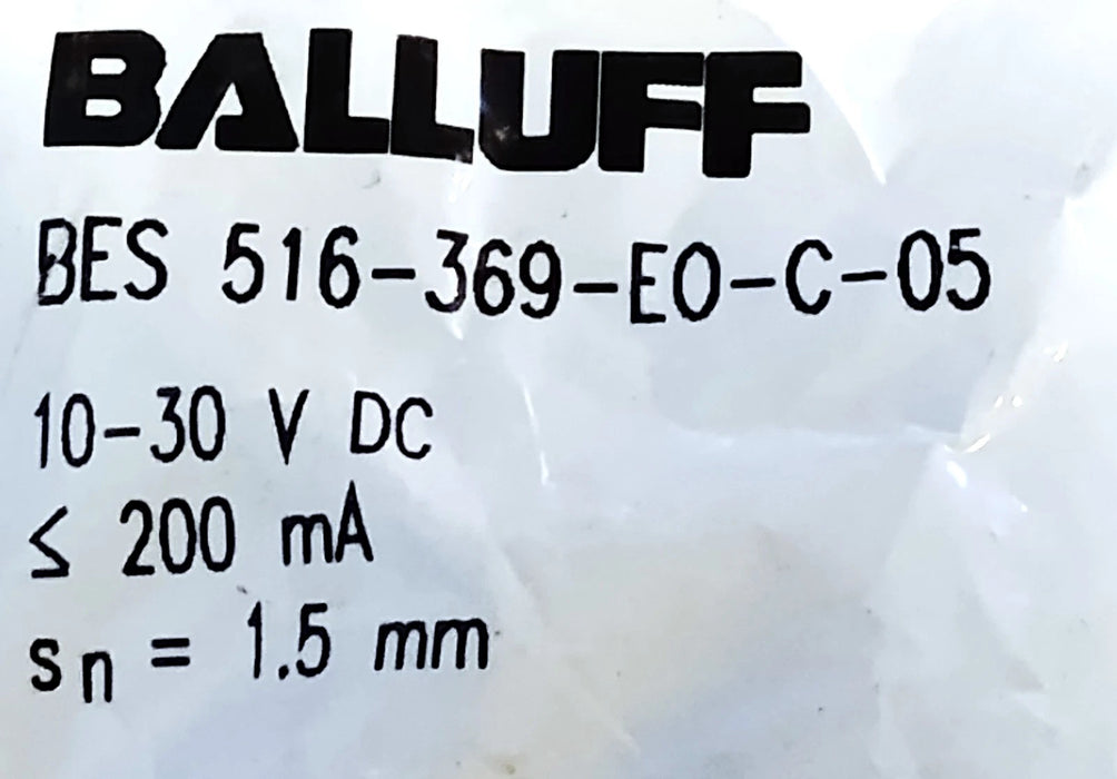 Balluff BES516-369-EO-C-05 10-30 V DC Inductive Proximity Sensor