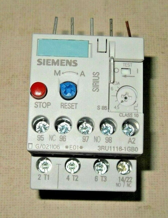 Siemens 3RU1-116-1GB0 Overload Relay
