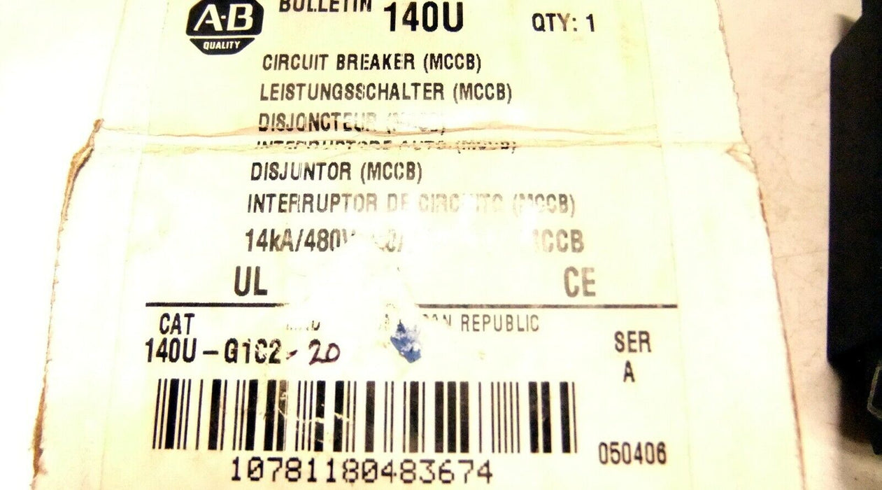 Allen-Bradley Circuit Breaker 140U-G1C20