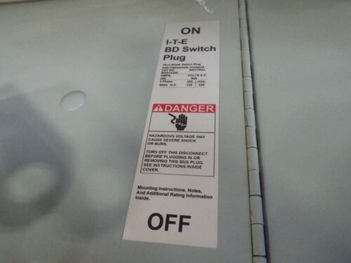 ITE BOS14355 BD Switch Plug BOS16455 SWITCH PLUG