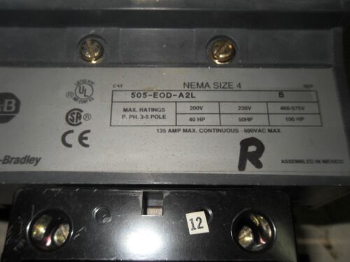 Allen-Bradley 505-EOD-A2L STARTER