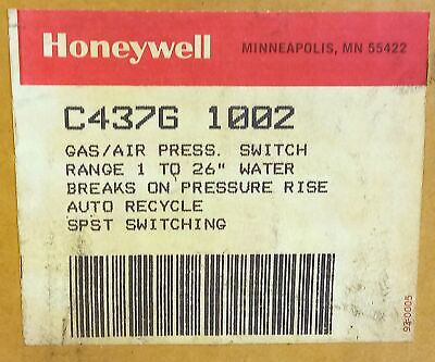 Honeywell C437G-1002 Gas Pressure Switch