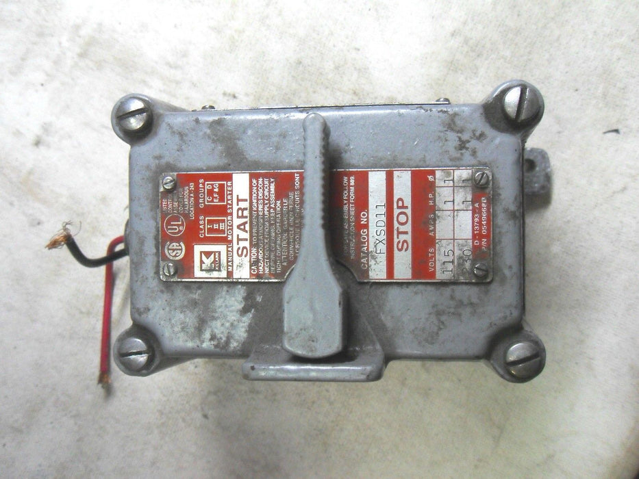 Killark FXSD11 Manual Motor Starter
