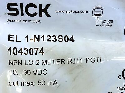 SICK EL1-N123S04 10-30VDC Photoelectric Sensor