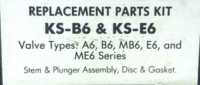 Sporlan KS-B6 KS-E6 HVAC Valve Repair Kit