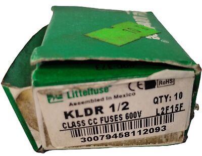 Littelfuse KLDR-1/2 600 V AC 0.5 A Current Limiting Time-Delay Fuses - Lot of 8