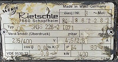 Rietschle SKGS 226-2 Regenerative Blower