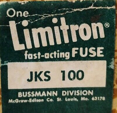 Bussmann JKS-100 600 V AC 100 A Limitron Fast-Acting Fuse
