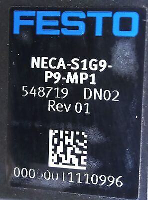 Festo MS6-SV-1/2-E-10V24-SO-AG Quick Exhaust Valve w/ NECA-S1G9-P9-MP1 Connector