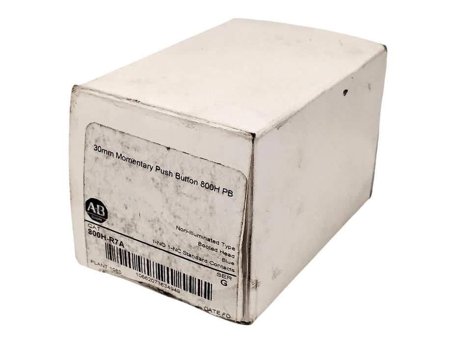 Allen-Bradley 800M-R7-A Series G 600VAC/250VDC 10 A Blue Momentary Pushbutton