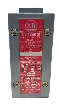 Allen-Bradley 802X-AM7 Ser D Limit Switch Enclosure NEMA Type 7 & 9
