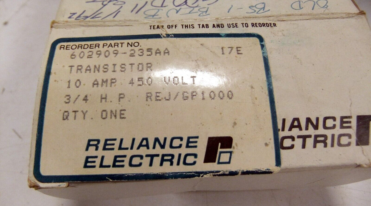 Reliance Electric 250V 10A Transistor 602909-235AA
