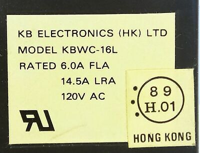 KB Electronics KBWC-16LK 120VAC Solid State Motor Speed Controller