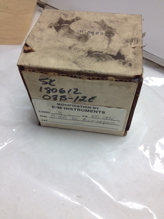 E-M Instruments type 11 Meter 01-00 DC MicroAmperes