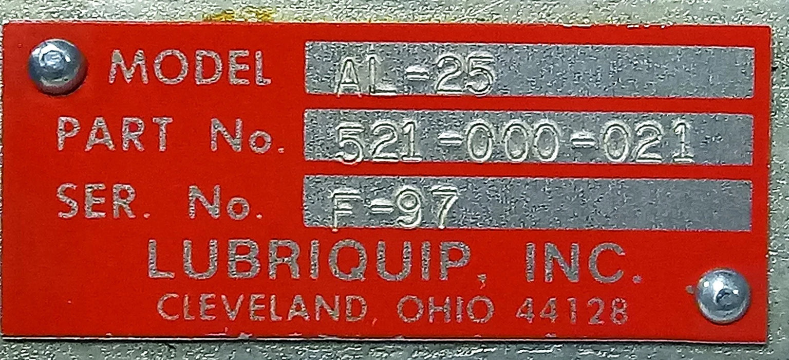 Graco AL-25 521-000-021 Lubricator Pump