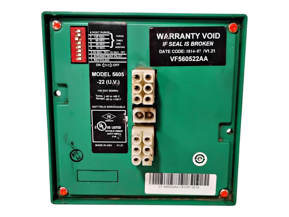 Eclipse VF560522AA 5605-22 (U.V.) 120 V AC Veri-Flame Flame Monitoring Control