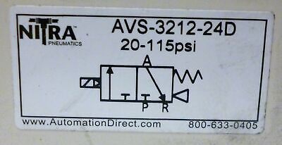 Automation Direct AVS-3212-24D Solenoid Valve with No Coil