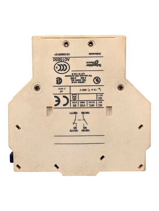 Telemecanique LA8-DN11 023648 690 V AC 10 A Lateral Contact Block w/ 1NC and 1NO