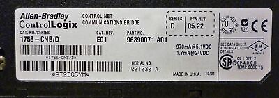 Allen-Bradley 1756-CNB/D Rev E01 Ser D PLC Communication Module