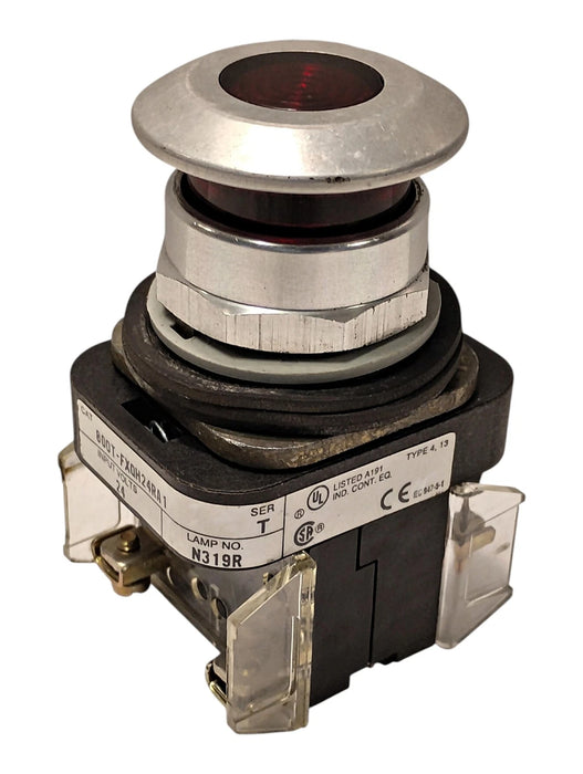 Allen-Bradley 800T-FXQH24RA1 Ser T 600 V AC/DC Push/Pull Illuminated Pushbutton