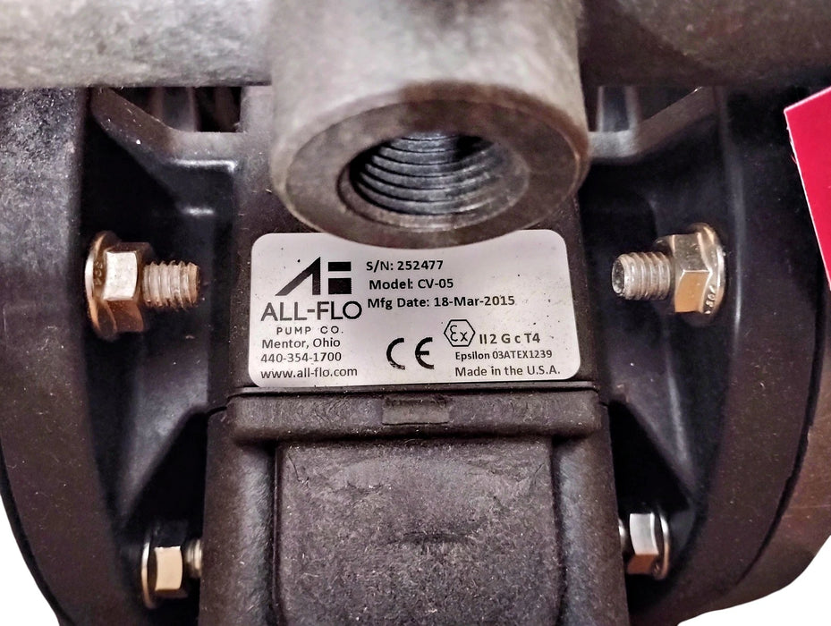 All-Flo CV-05 1/2" NPSF 20-120 PSI 0-17 GPM Air Operated Double Diaphragm Pump
