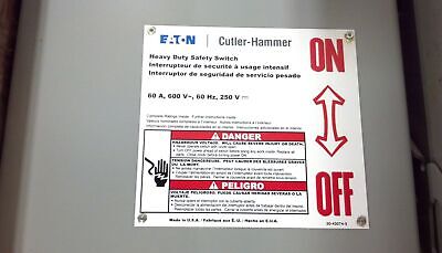 Eaton Cutler-Hammer DH362FDK 60 A 600 V 3 P Fusible Heavy Duty Safety Switch