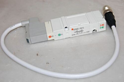 SMC SV2A00-5W1U 4 POSITION DUAL 3 PORT SOLENOID VALVE