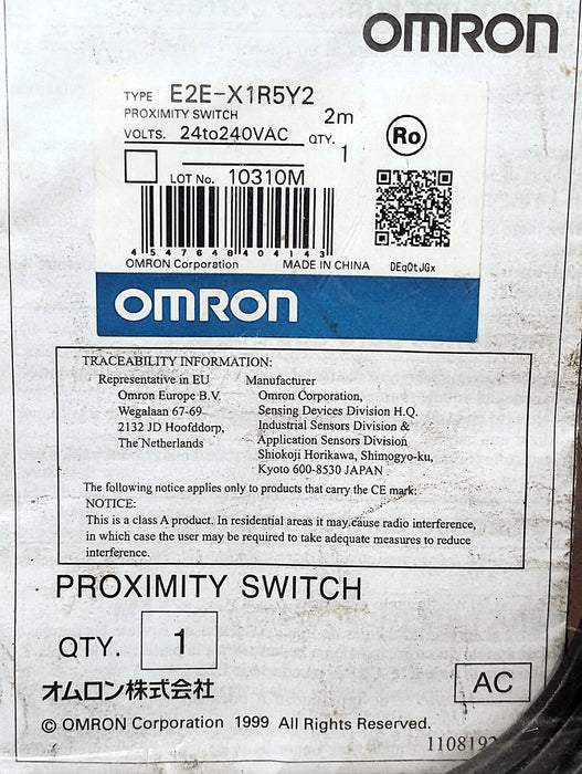 Omron E2E-X1R5Y2 24-240 V AC Inductive Proximity Sensor