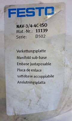Festo NAV-3/4-4C-ISO / 11139 Manifold Sub-Base