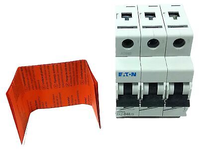 Eaton FAZ-D40/3 480/277 V AC 40 A 3 Pole Miniature Supplementary Protector