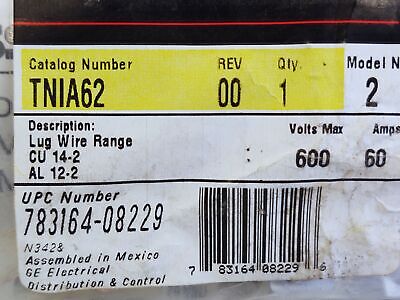 GE TNIA62 Insulated Groundable Neutral Kit