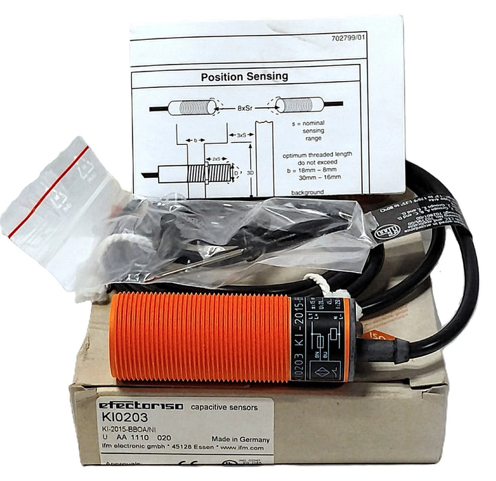 Efector KI-2015-BBOA/NI KI0203 20-250 V AC/DC Capacitive Proximity Sensor