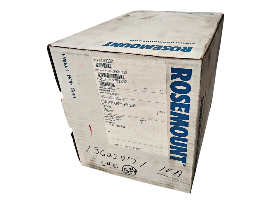 Emerson Rosemount 1151GP8S52B1M7DF 0-1000 PSI Smart Pressure Transmitter