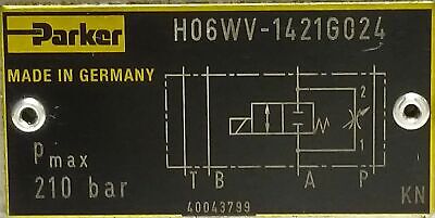 Parker H06WV-1421G024 Hydraulic Manifold Adapter Plate