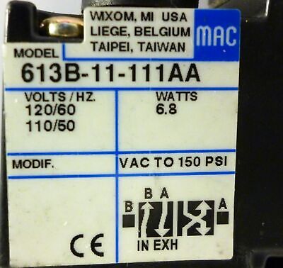 MAC Valves 613B-11-111AA Solenoid Valve