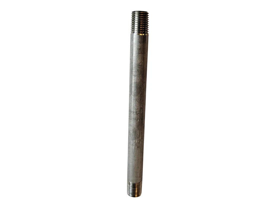 Merit Brass 4004-600 1/4" x 6" L MNPT Sch 40 304 Stainless Steel Pipe Nipple