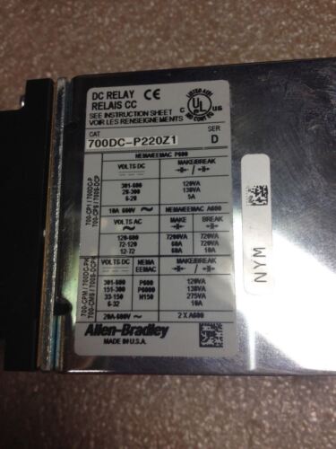 Allen-Bradley 700DC-P220Z1 CONTROL RELAY