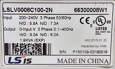 LSIS LSLV0008C100-2N Variable Frequency Drive