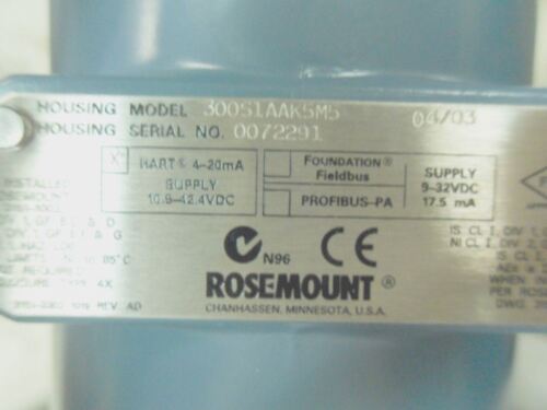 1 Rosemount 3051S2Cg4A2B11A1Ab4K5M50 Transmitter