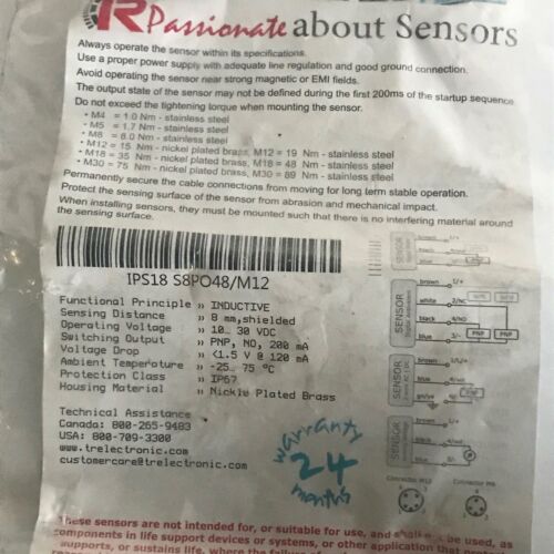Trelectronic Sensor IPS18 S8PO48/M12