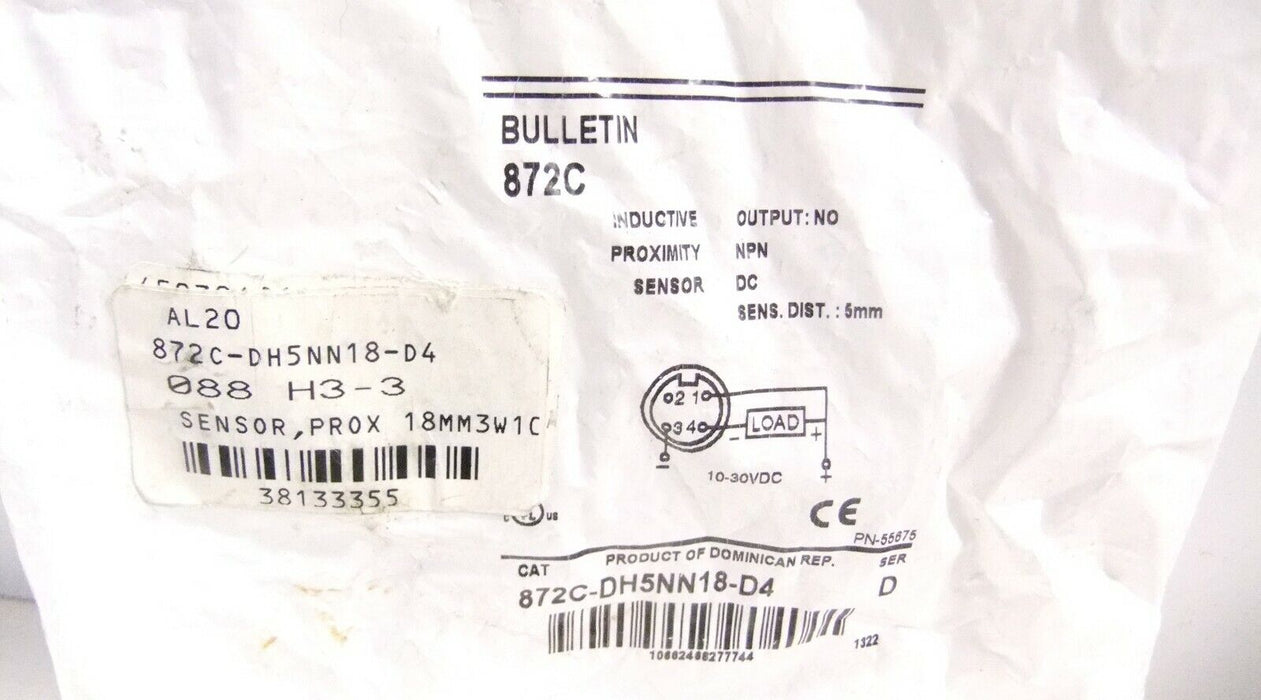 Allen-Bradley Proximity Sensor 872C-DH5NN18-D4