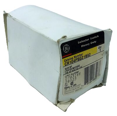 GE CR104PSG21B92 Selector Switch w/ 2 Maintained Positions
