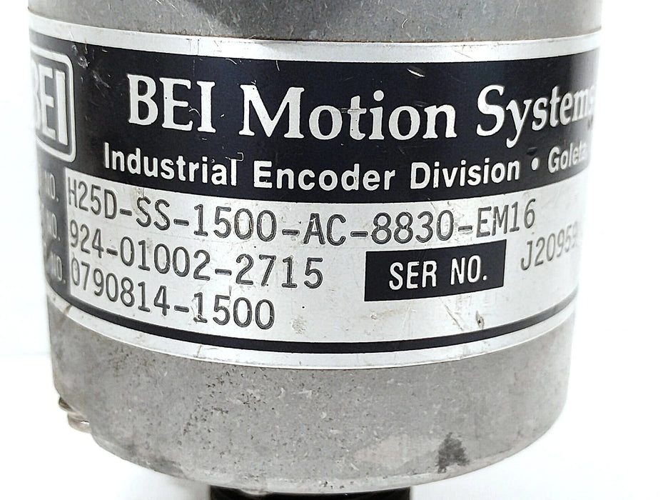 BEI H25D-SS-1500-AC-8830-EM16 924-01002-2715 5 V DC Optical Incremental Encoder