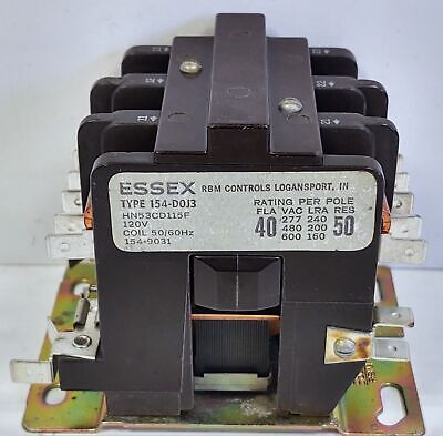 ESSEX HN53CD115F 120V 40A 3-Pole Contactor