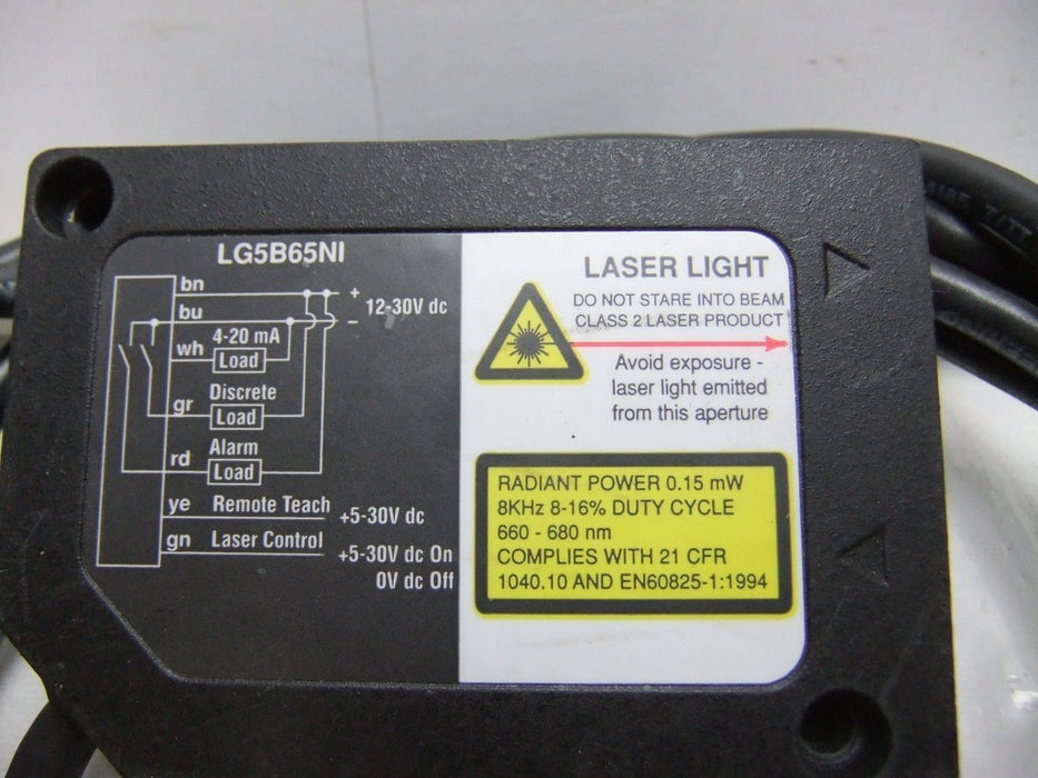 Banner Engineering Laser Displacement Sensor LG5B65NI