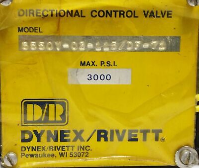 Dynex Rivett 6550Y-02-115/DF-71 5000PSI Hydraulic Valve