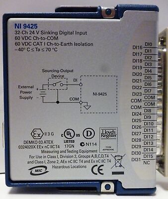 National Instruments NI 9425 / 199019B-02L 32 Channel Digital Input Module
