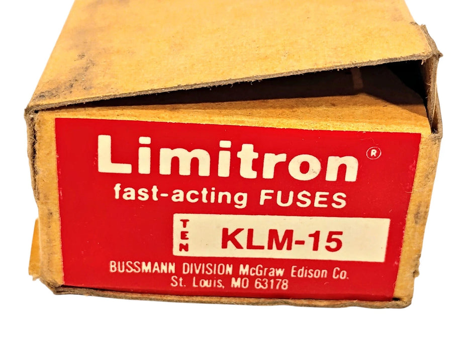 Bussmann KLM-15 600 V AC/DC 15 A Current-Limiting Fast-Acting Fuses